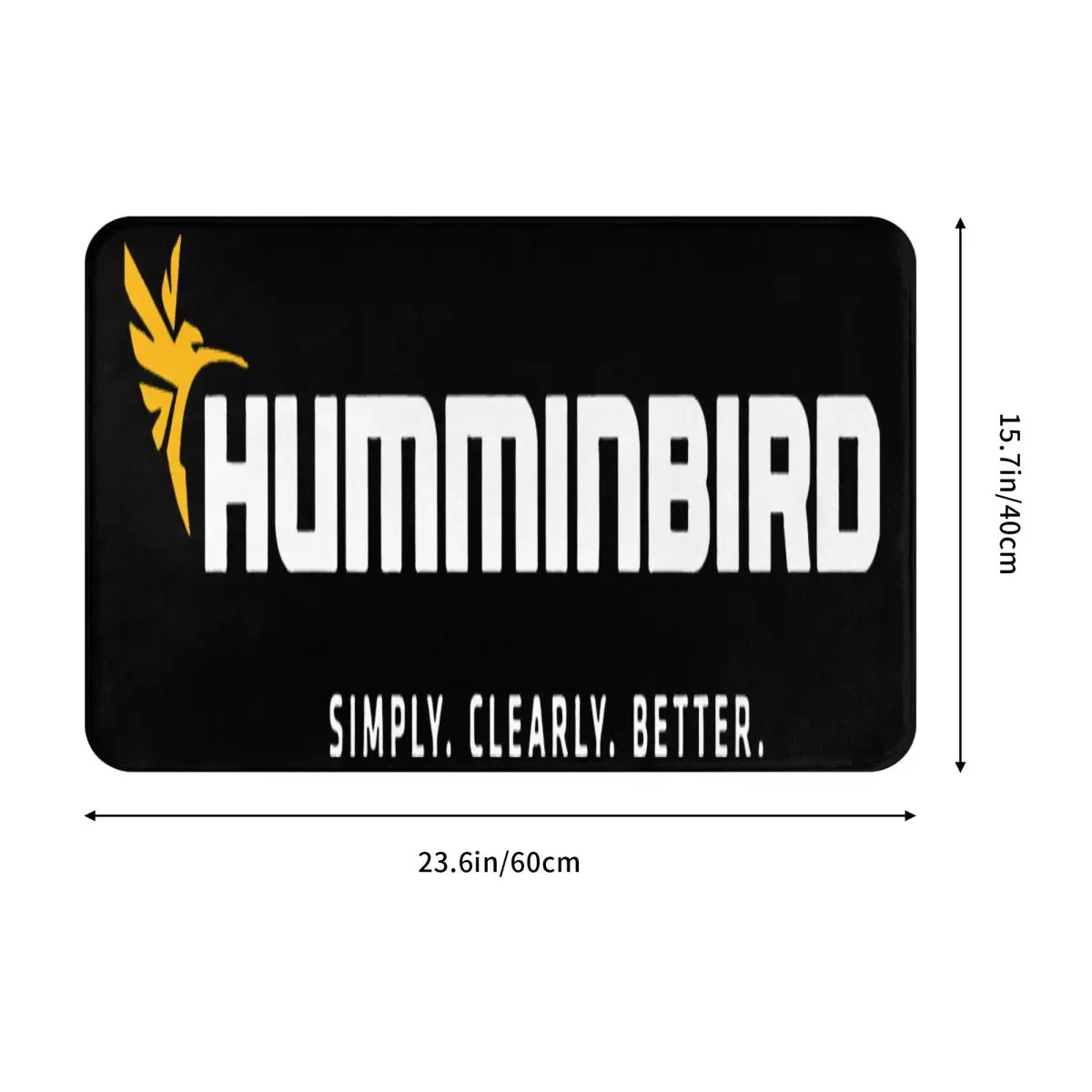 Фото Черный Напольный коврик Humminbird с рыболокатором, коврик, добро пожаловать, скандинавские коврики, узоры, домашний декор, настраиваемый №4