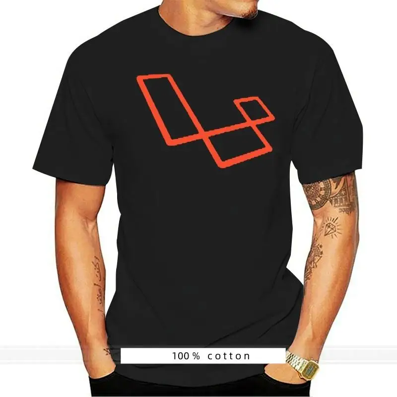 Laravel PHP Frame Kasual Lengan Pendek Kaus Musim Panas Pria Kaus Cetak Lucu Pria Kaus Leher