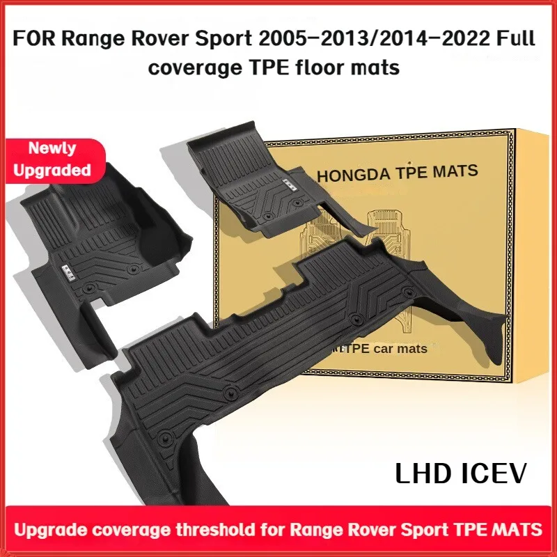 Коврики TPE для Range Rover Sport 2005-2022 ICEV LHD, водонепроницаемые, противоскользящие, на заказ, всепогодные аксессуары с полным покрытием