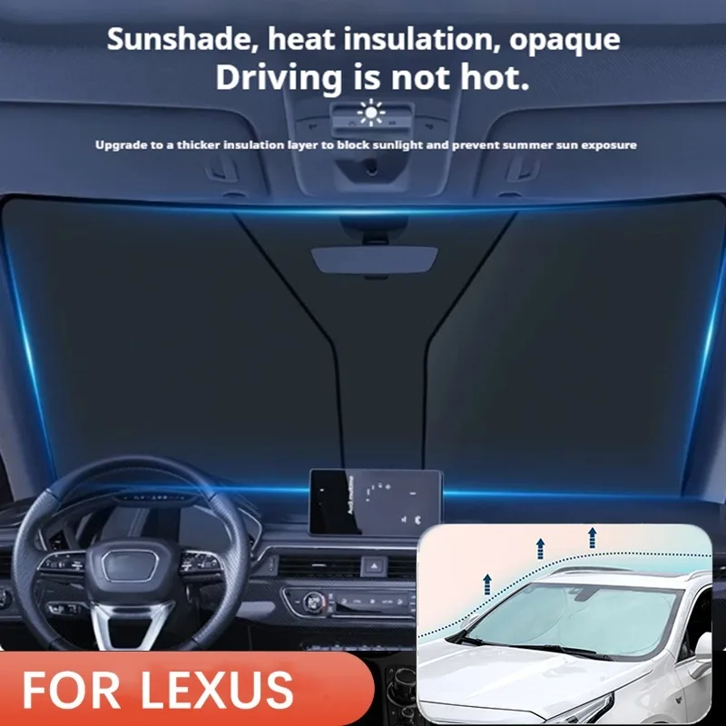 Для Lexus ES350 RX350 RX450 GX460 GX400 Солнцезащитный козырек на лобовое стекло автомобиля, козырек от солнца на переднее окно, салон автомобиля, защита от ультрафиолета
