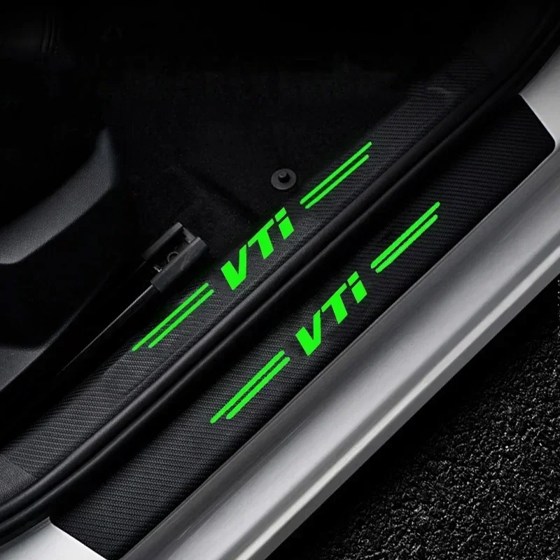 Фото Светящиеся автомобильные пороги, педальные полосы для Honda VTI, логотип, задний порог багажника, бампер, защитная наклейка, защита от царапин, наклейки №5