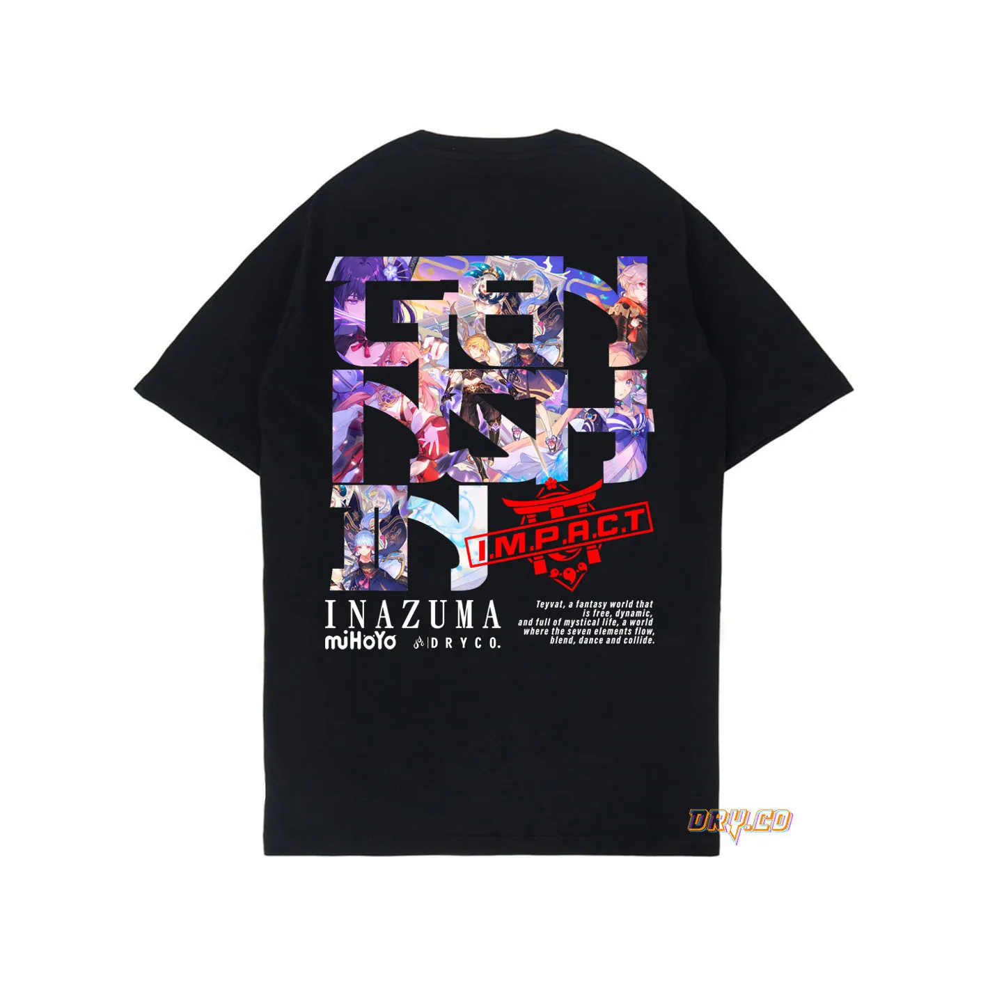 INAZUMA TEE/Футболка GAME GENSHIN IMPACT INAZUMA/унисекс PRIA WANITA/DRYCO