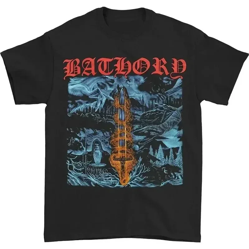 Футболка Bathory Black Metal Venom, летняя мужская футболка большого размера с короткими рукавами, хлопковая футболка, повседневная женская футболка в стиле хип-хоп, уличная одежда (art.: 3920d1155e7bb) - 3920d1155e7bb