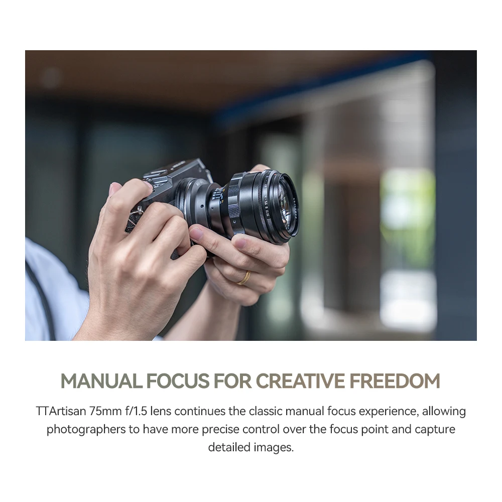 Фото TTArtisan 75 мм F1.5 объектив с ручной фокусировкой для M43 адаптер для камеры Sony E Nikon Z Canon R FX EOS M M43 EF L №3