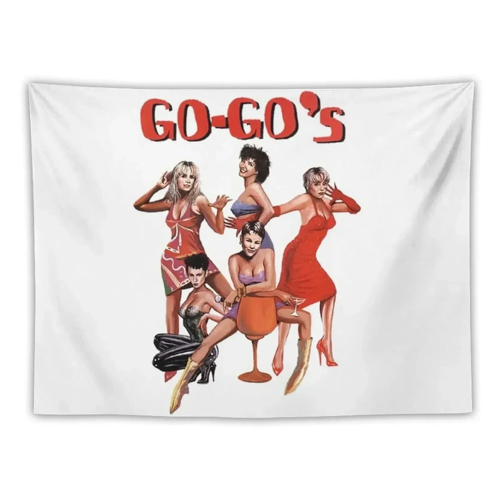 Фото Футболка Go Gos, гобелен, декор для комнаты, милое украшение для дома, милые вещи для комнаты, уличный декор, гобелен №2