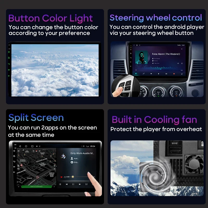 Фото Автомобильное радио Android 14 Carplay для Kia Carens Rondo 2006-2012 гг., авто-видео стерео головное устройство, мультимедийный плеер 2din, GPS-экран, WIFI №4