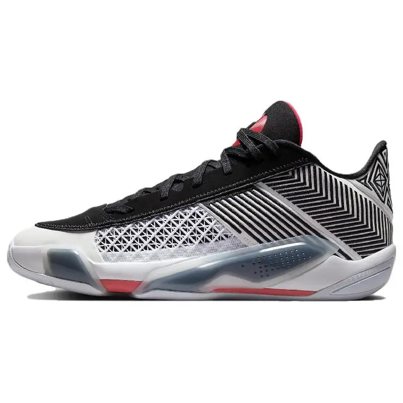 Фото Кроссовки Nike Jordan 38, низкие, белые, сирена, красные, черные №5