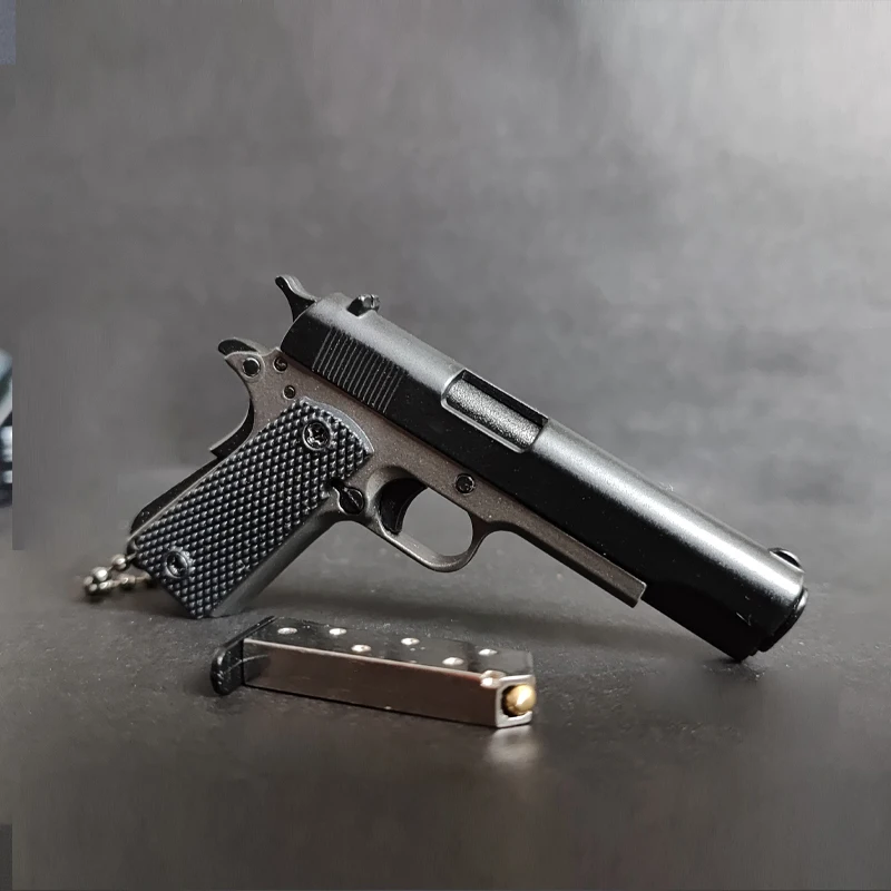 Модель пистолета 1:3 Mini Colt 1911, съемный игрушечный пистолет из сплава, брелок, игрушка-фиджет для мальчиков, оружие PUBG, коллекционный подарок для взрослых