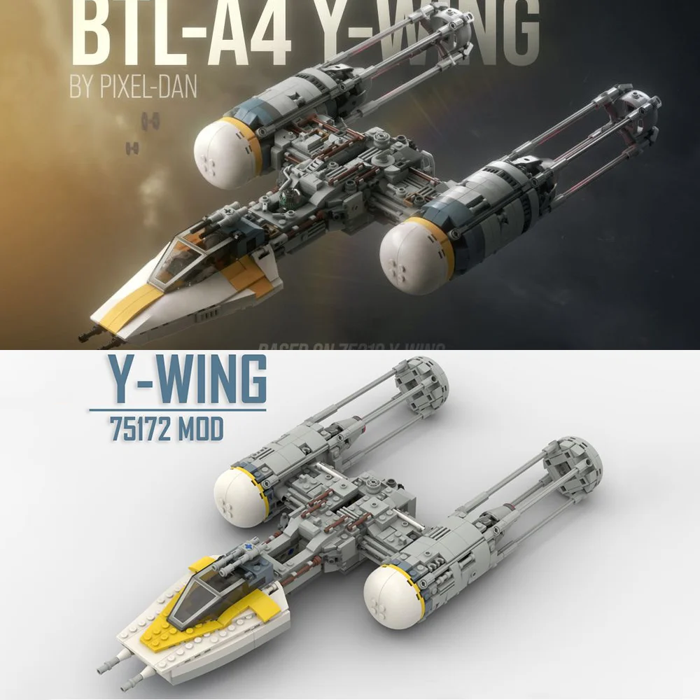 Новая модель пикселя-седана MOC и-крыла космический истребитель DIY BTL-A4 UCS креативные идеи детский подарок на день рождения строительные блоки 75172