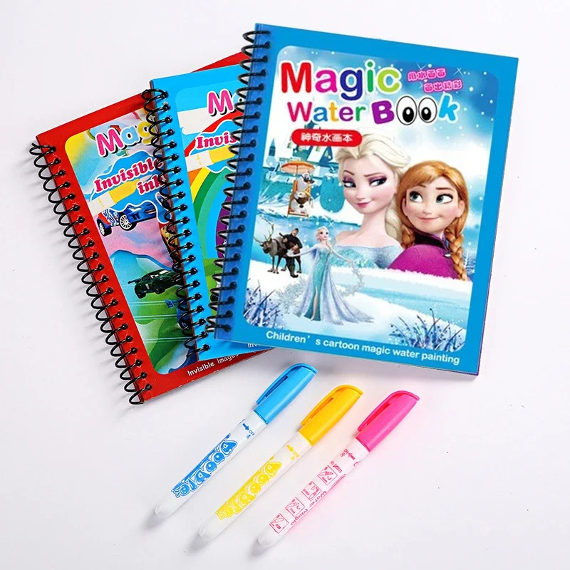 Фото Disney Микки Маус замороженная Монтессори волшебная ручка Рисование книжка раскраска Рисование книжка Рисование доска для детей игрушка подарок на день рождения №1