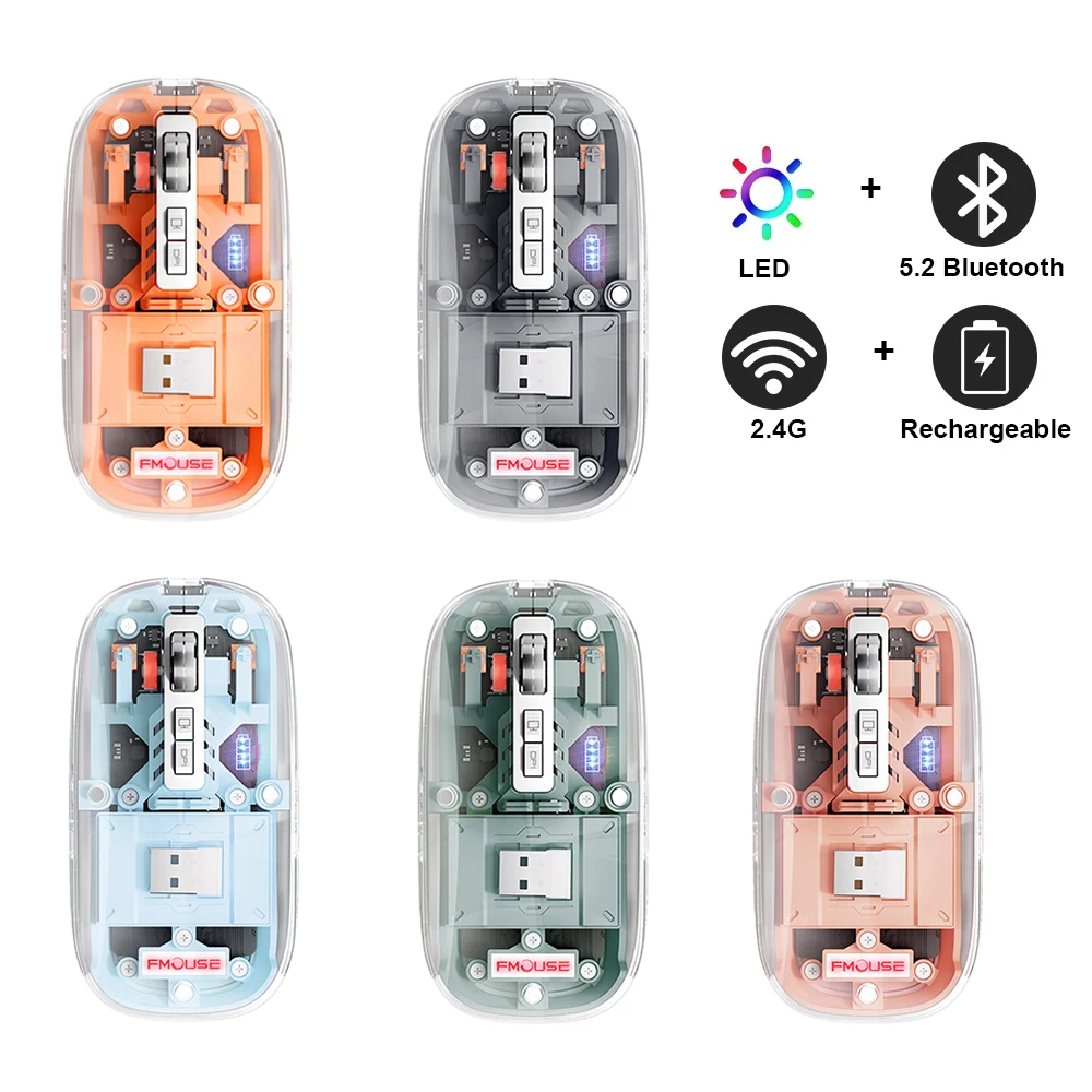 Беспроводная Bluetooth-мышь M133, 2,4 ГГц, 3 режима, 2400DPI