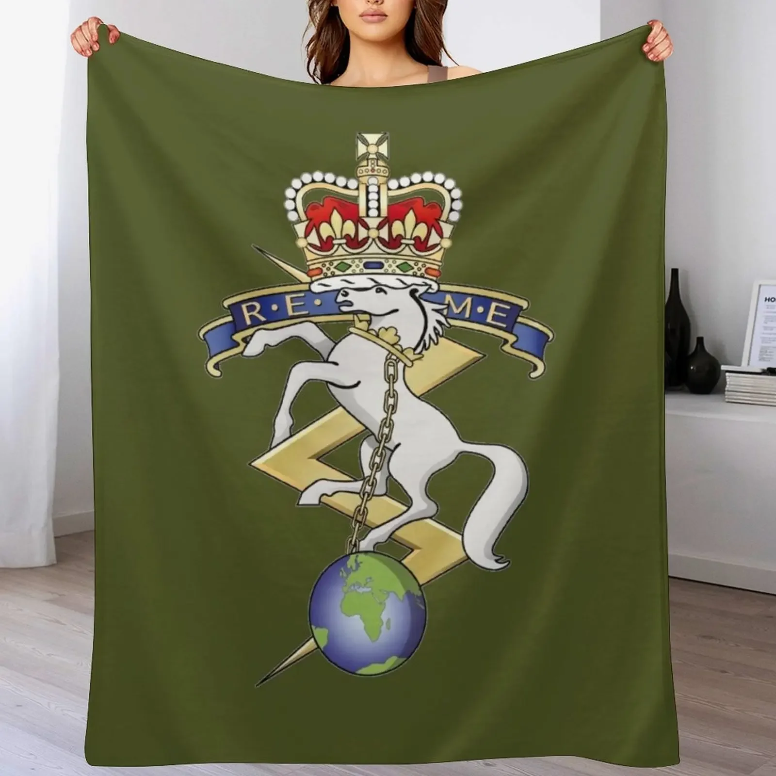 REME Cap Badge Пледы Диваны Тетры Спальный мешок Покрывала Одеяла