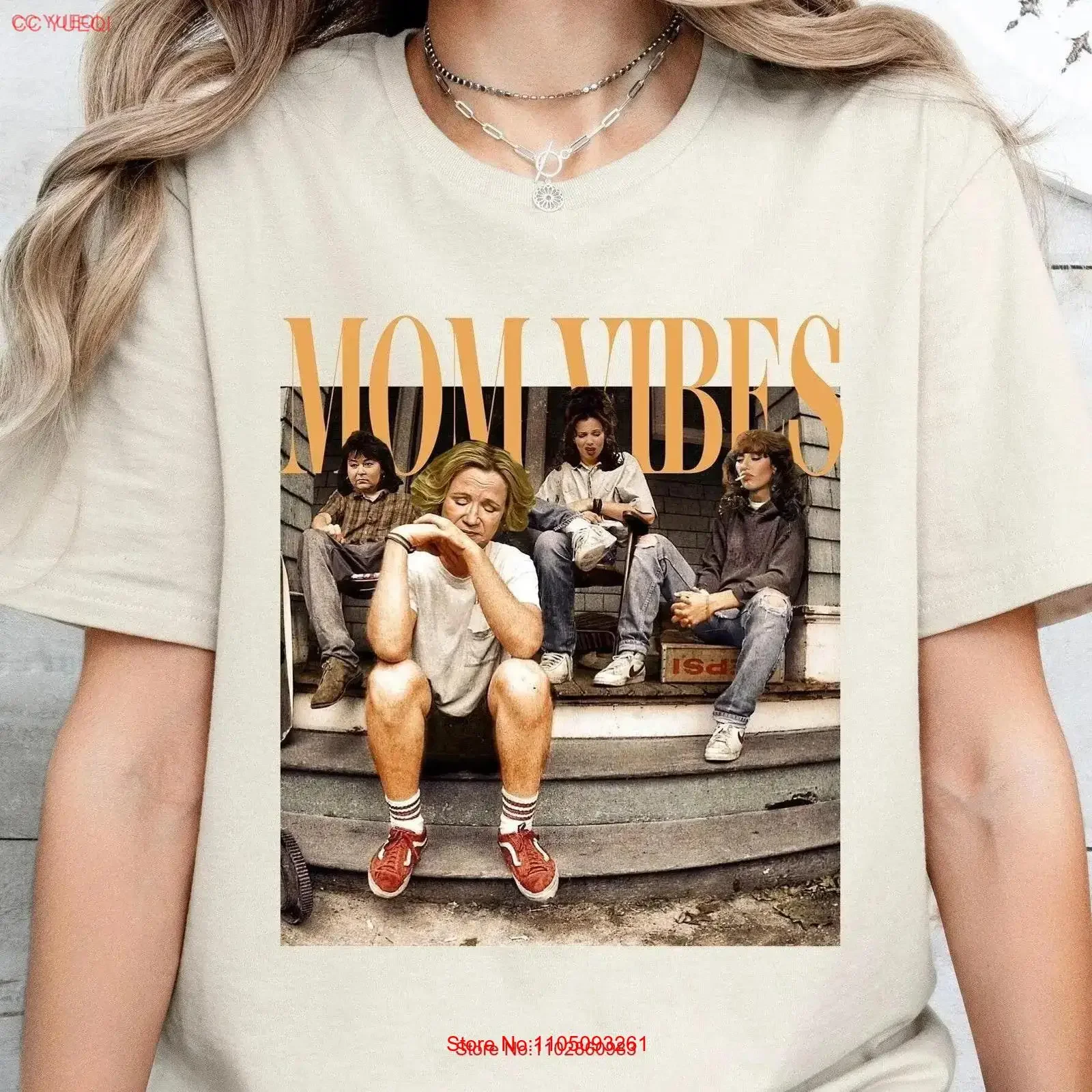 Футболка Mom Vibes Thug Life 90-х День матери 80-е TV Sitcom Mama Свитер SweaT винтажный стираный мягкий унисекс модный слегка