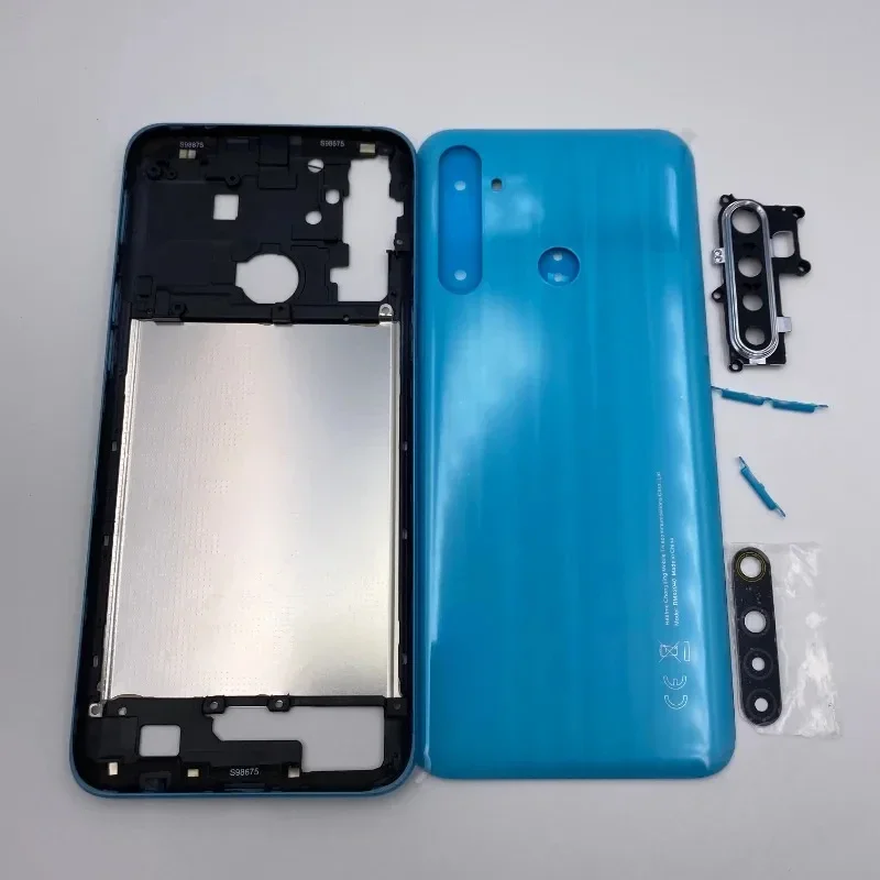 Фото Для Oppo Realme 6i полный корпус средняя рамка аккумулятор задняя крышка корпус панель запасные части №2