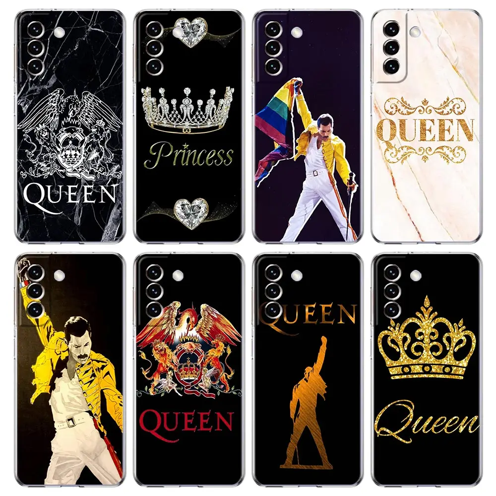 Прозрачный силиконовый чехол Queen Freddie Mercury для телефона Samsung Galaxy S23 S22 5G S20 Ultra S21 FE 5G S10E S9 S8 S10 Plus, мягкий чехол