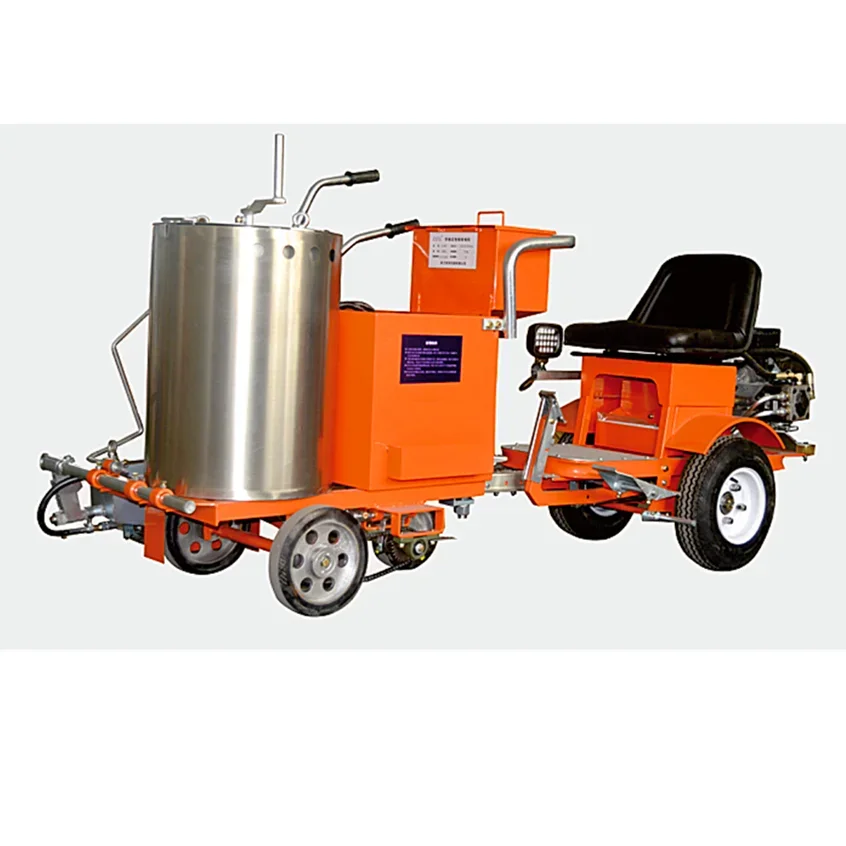 Hot Melt Road Marking Machine 10-50cm Car Booster with Hopper Thermoplastic Paint Machine for Roadway Products