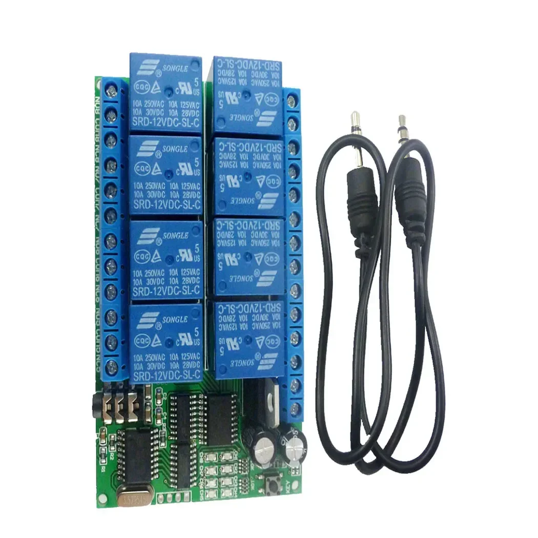 AD22A08 DC 12 В 8 каналов DTMF реле MT8870 декодер телефон пульт дистанционного управления переключатель для двигателя переменного и постоянного тока светодиодный