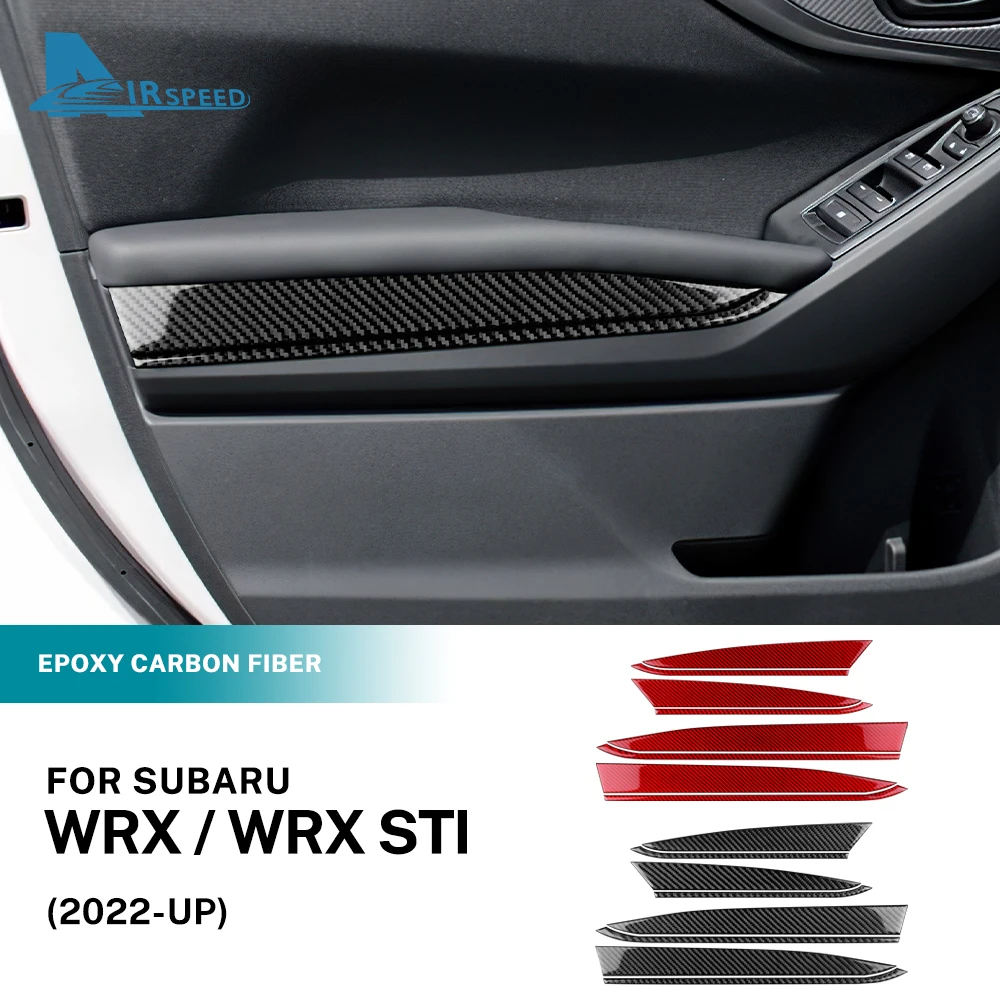 Настоящая мягкая наклейка из углеродного волокна для Subaru WRX/WRX STI 2022 2023 2024 ручка дверного подлокотника декоративная отделка аксессуары для интерьера