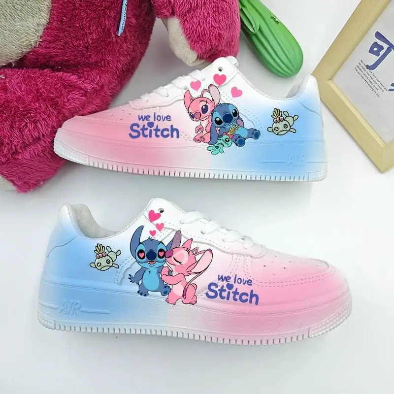 Фото Disney Anime Stitch Angel Sports Shoes Breathable Versatile Couples Cartoon Board Shoes Cute Students Leisure Shoes Lovers Shoes №4