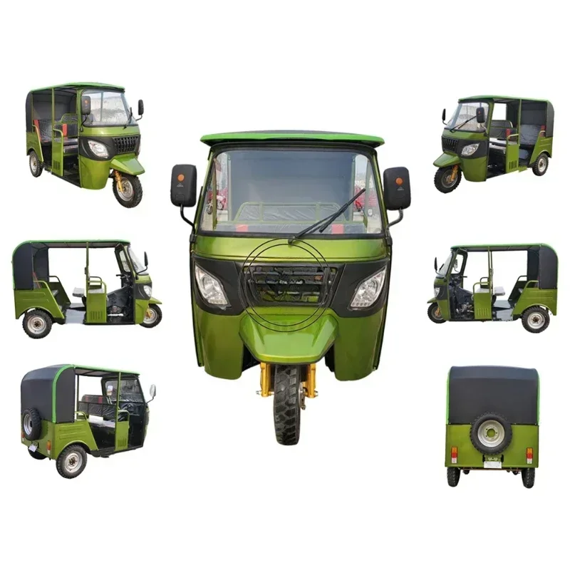 Бензиновый трехколесный велосипед Bajaj Rickshaw для пассажиров, трехколесный велосипед для взрослых, трехколесный велосипед с двигателем