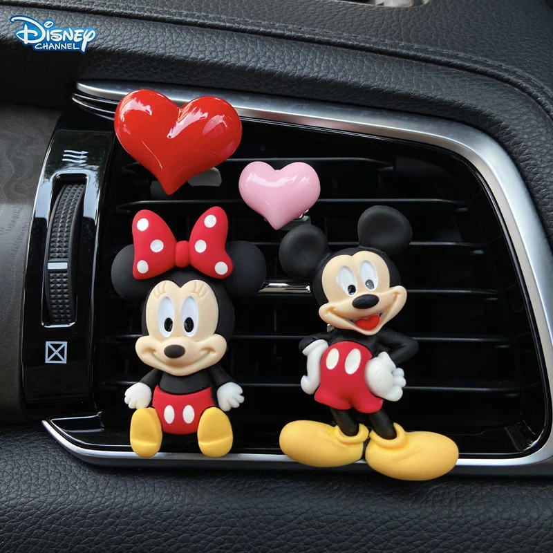4 шт., аниме-фигурка Disney с Микки Маусом, автомобильный зажим для духов, автомобильные аксессуары, диффузор аромата, украшение интерьера, рождественские подарки