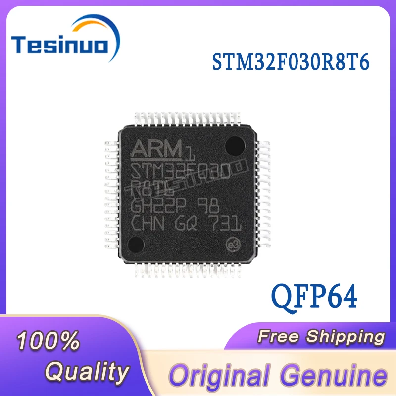 5/шт новый оригинальный STM32F030R8T6 QFP-64 ARM 32-разрядный микроконтроллер MCU