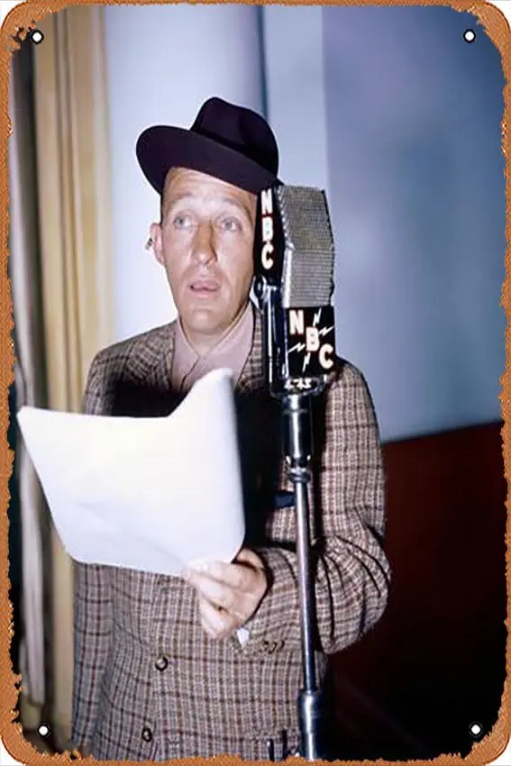 Металлическая жестяная вывеска - Bing Crosby - Плакат с металлической табличкой для кафе, бара, домашнего декора стен, xujunkun60474-Алюминий