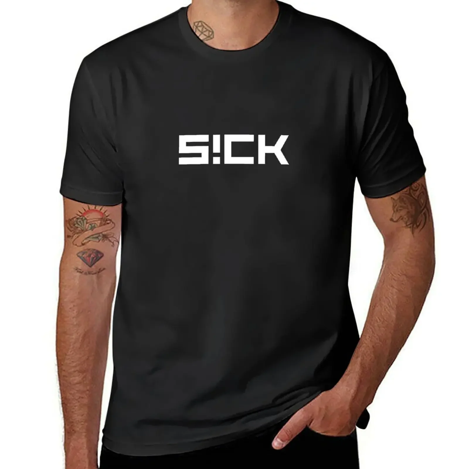 Белая футболка S!ck Sickick S!ckK!ck, Мужская объемная футболка большого размера, 100 ℅ хлопок