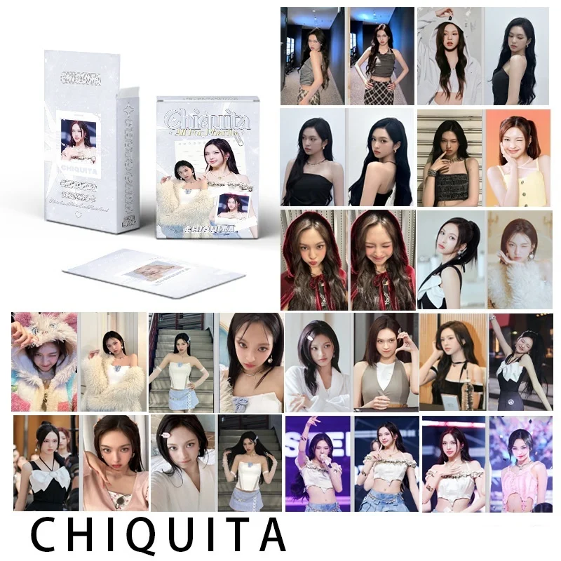Фото 50 шт./коробка Kpop BABYMONSTER открытка RUKA ASA CHIQUITA двусторонние ломо-карты RAMI RORA CHIQUITA фотокарты для любителей коллекционирования карт №2