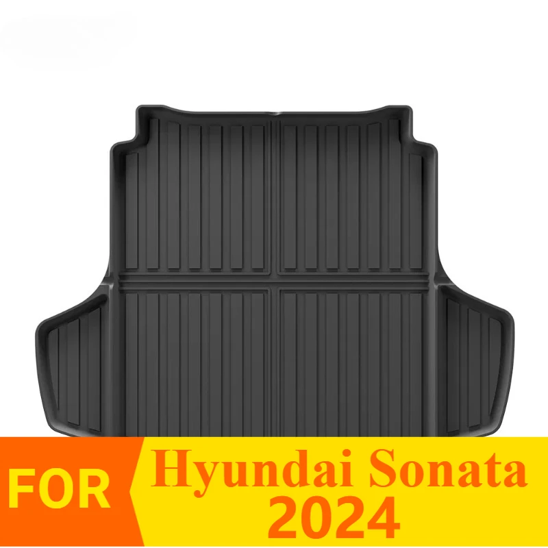 Новые продукты премиум-класса TPE 3D коврик в багажник для Hyundai Sonata 2024, водонепроницаемый, нескользящий, экологически чистый, прочный черный аксессуар