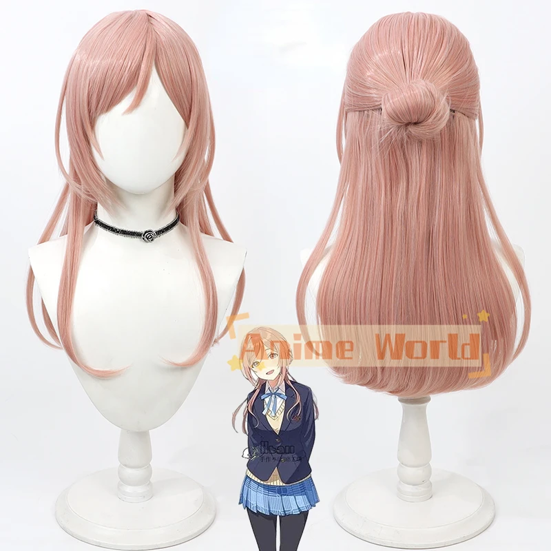 Синтетические волосы Gakuen IDOLM @ STER Rinami Himesaki, термостойкие, Хэллоуин, ролевая игра, искусственный карнавал + шапочка для парика