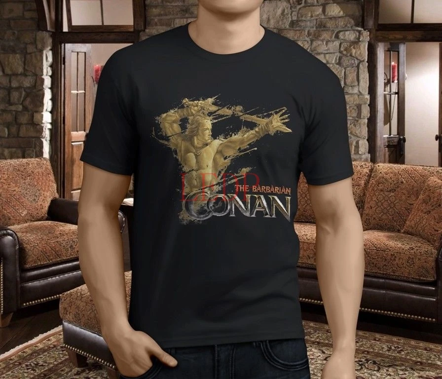 Мужская черная футболка Conan The варвар в стиле ретро