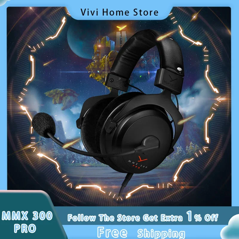 Игровые наушники Beyerdynamic MMX 300 PRO, наушники со съемным микрофоном 48 Ом, проводные Игровые наушники под заказ