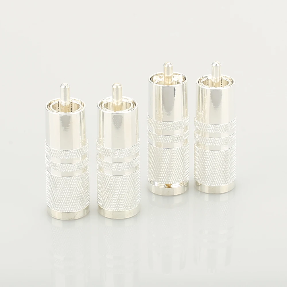 4 шт., посеребренные Аудиоразъемы RCA Hifi «сделай сам»