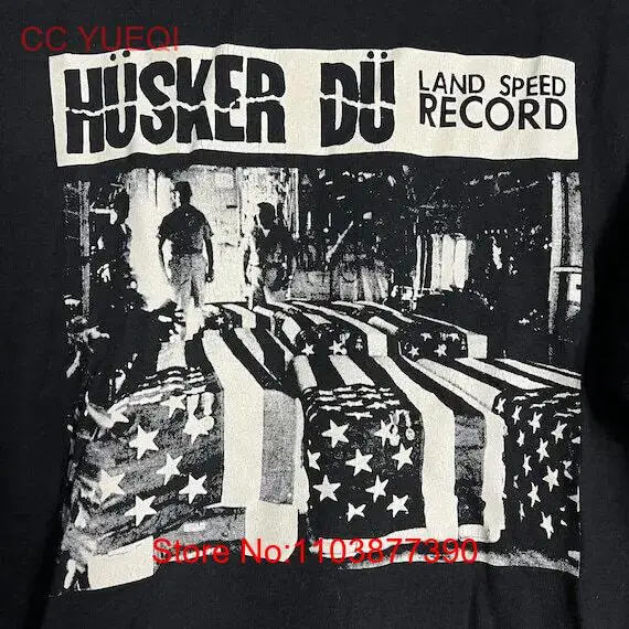 Винтажная Футболка Husker Du Band с записью скорости Land, 100 хлопок, TT7786, длинные или Короткие рукава