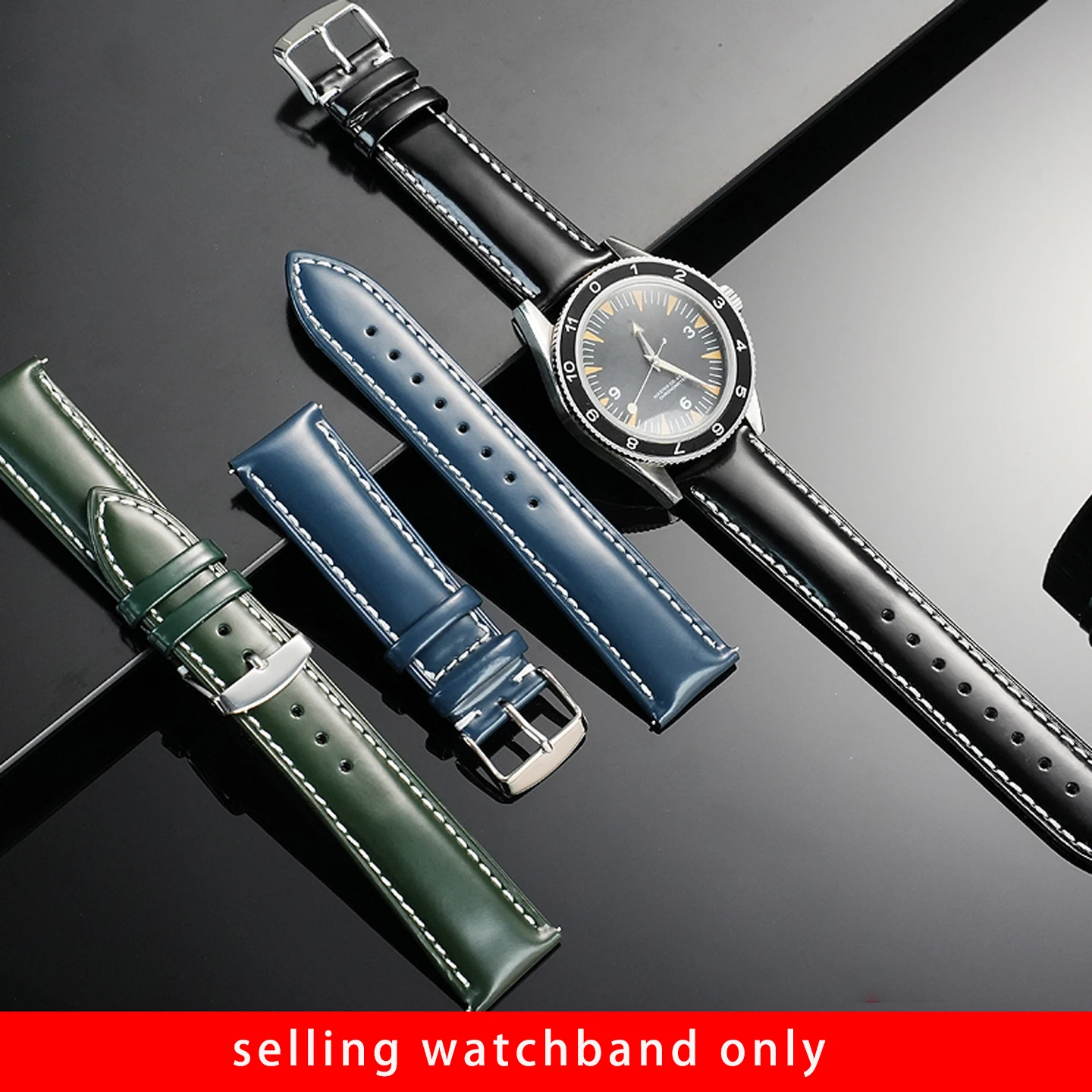 Быстросъемный ремешок для часов из натуральной кожи для Tudor Omega Rolex Casio, мужской ремешок для часов из мягкой кожи, аксессуары-цепочка 20 мм 22 мм Аксессуары для часов