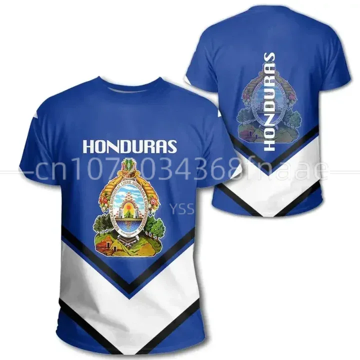 Honduras   Flag Shirt Men Summer Honduras  Emblem Printing Fashion Design Funny Soccer O Ncek Hrvatska Tshirt Wholesale