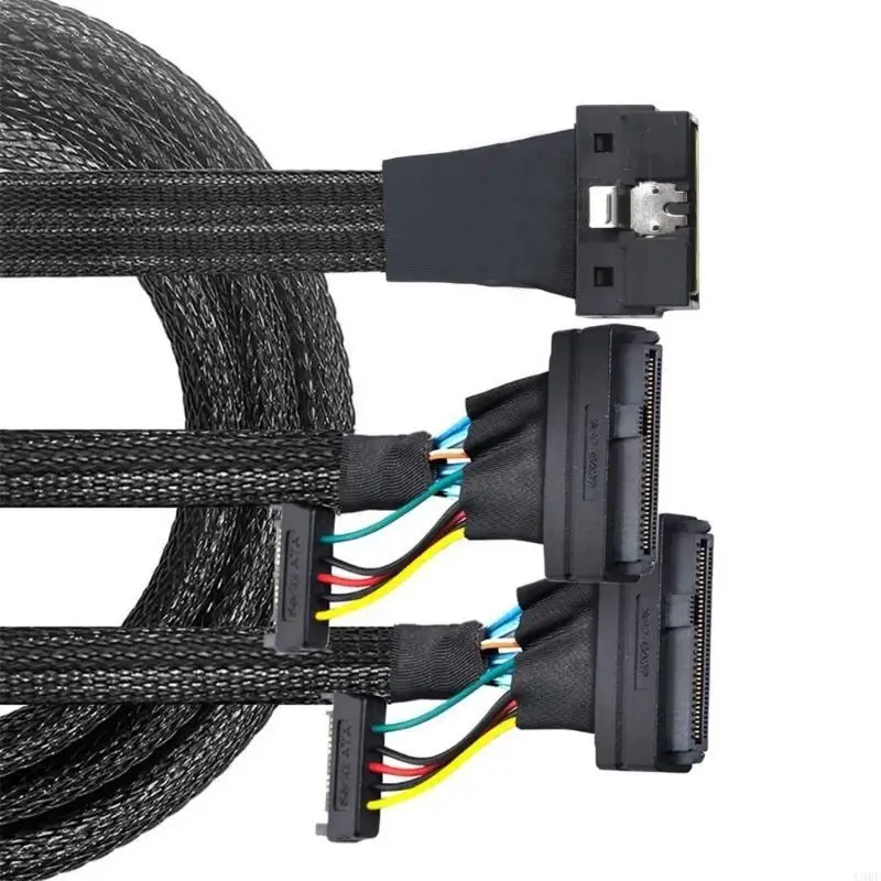 Фото C90F NVME PCIE SSDS CABLE SFF-8654 8I до 2X SFF-8639 Адаптер кабеля NVME 24 Гбит / с №3