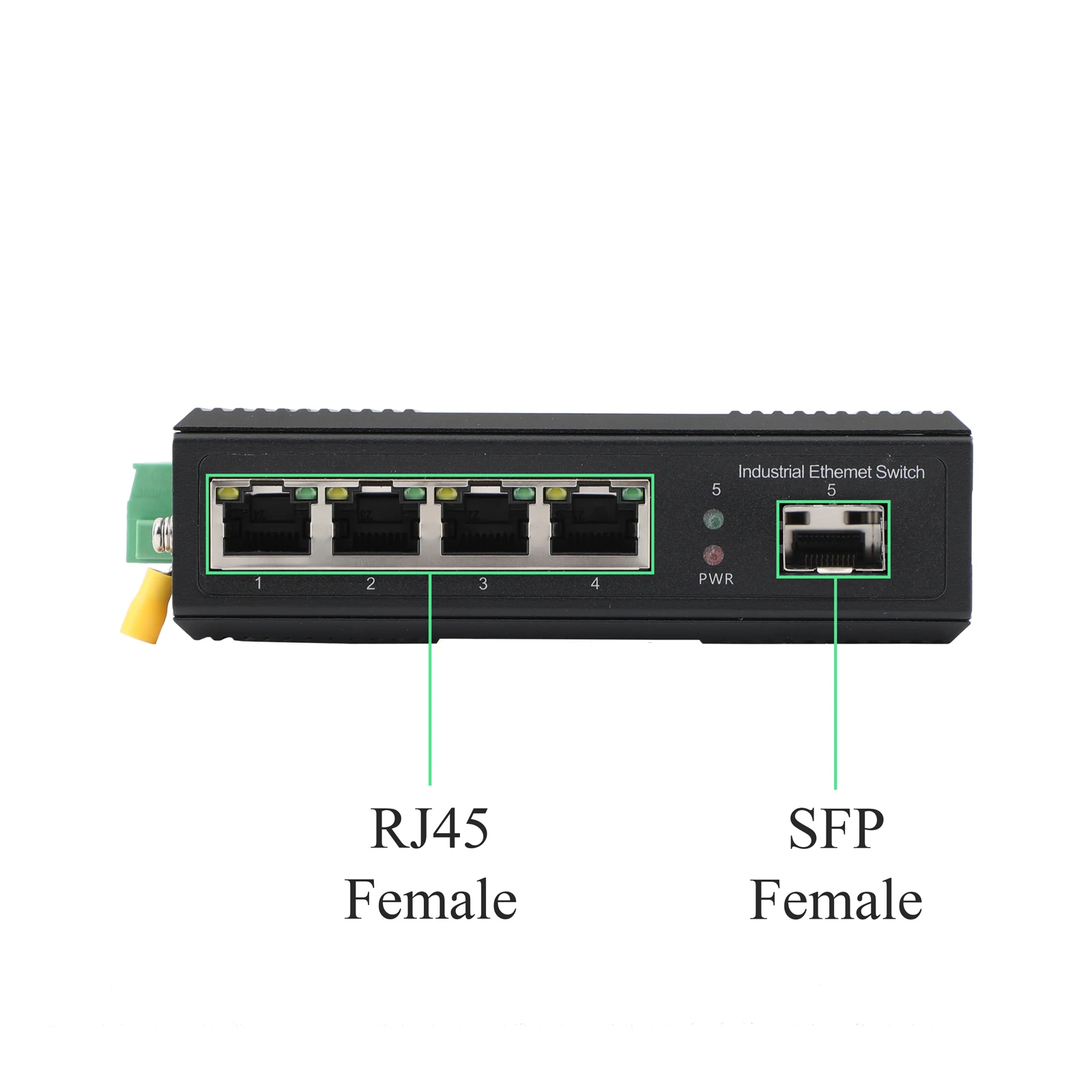 Фото Промышленный гигабитный трансивер SFP от 1 SFP до 4 POE 10/100/1000M оптоволоконный переключатель 550 м/2 км/3 км модули для промышленной сети №4