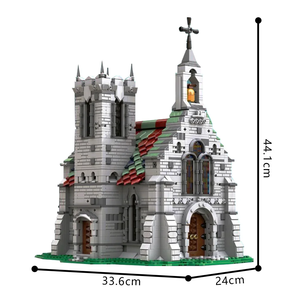 Фото Moc Старая церковь, строительные блоки, исторические характеристики, художественная культура, плотник, готическая модель, архитектура, кирпичи, игрушки, подарки №4