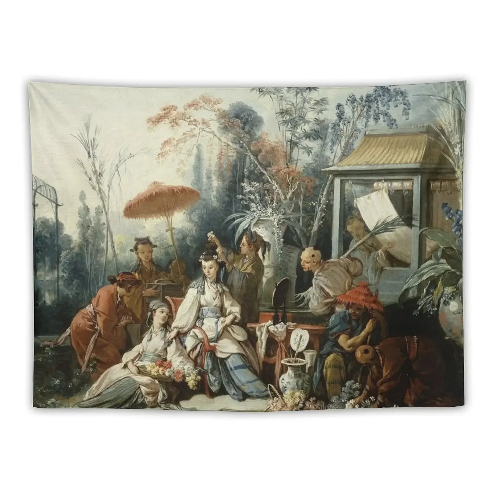 Гобелен Le Jardin Chinois от Fran?ois Boucher, декор для спальни, эстетическое украшение для комнат, гобелен