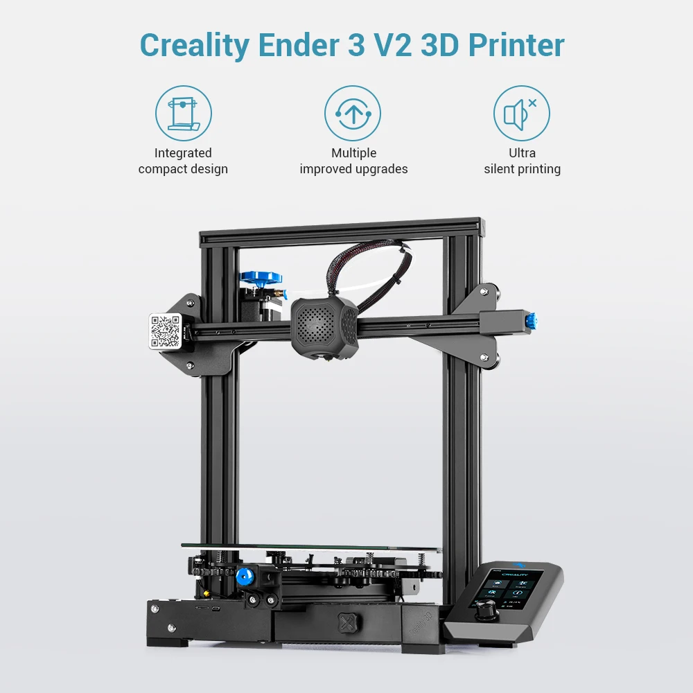 Фото 3D-принтер CREALITY Ender 3 V2, принтер для объемной печати с высокой точностью, с функцией возобновления печати, полностью металлическая рама, FDM №2