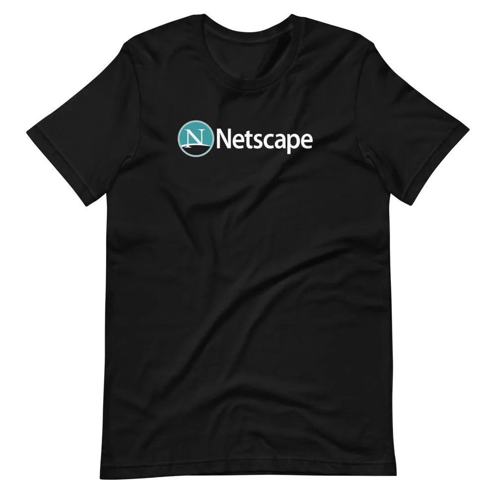 Черная футболка с графическим логотипом NETSCAPE Футболка унисекс