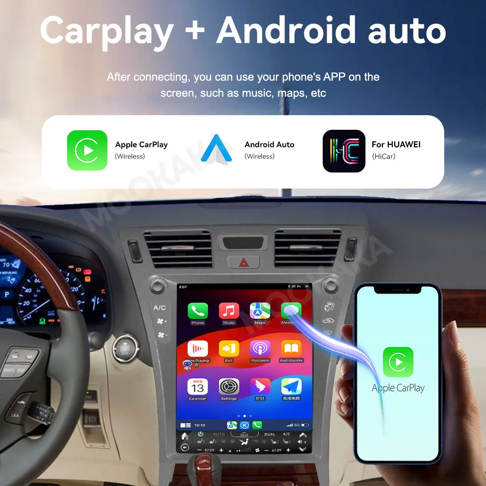 Фото Автомобильный радиоприемник с сенсорным экраном для Lexus LS460 2006-2012 Android GPS автомобильный мультимедийный радиоприемник стереоприемник головное устройство №3