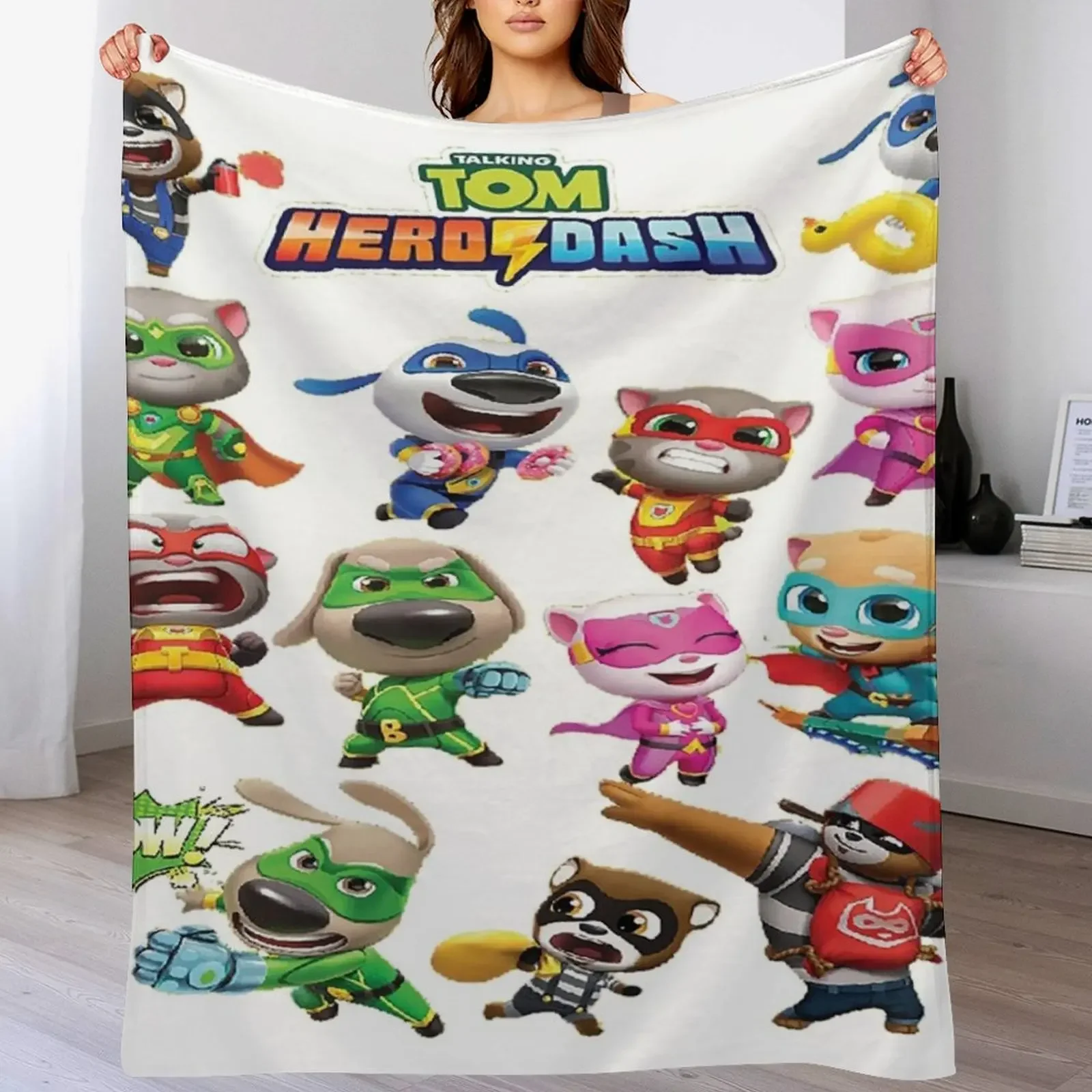 Одеяло Talking Tom Heroes, тяжелое для сна, персонализированные подарочные одеяла
