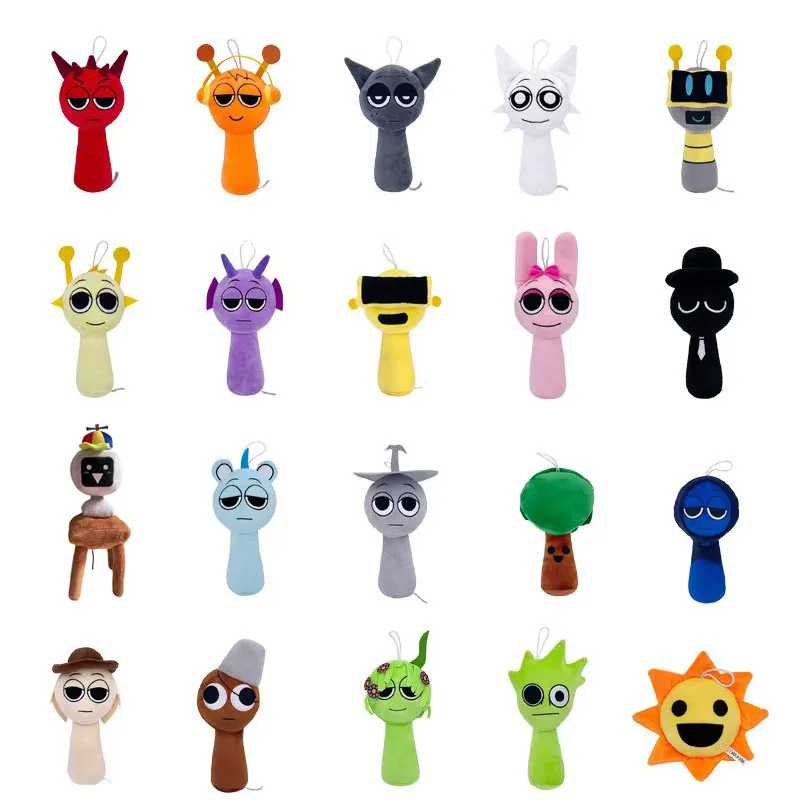Набор плюшевых игрушек Sprunki, плюшевая игрушка Sprunky peluche, мягкая горячая игра, мультяшные мягкие куклы, детский подарок на день рождения, Рождество Мягкие игрушки