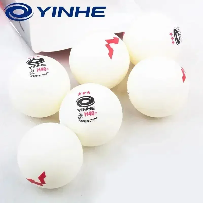 Фото 6 шт./коробка, оригинальные мячи для настольного тенниса Yinhe для WTT 2024, Сингапур Grand Slam Seamed H40 + ABS, новые материалы, мячи для пинг-понга №2