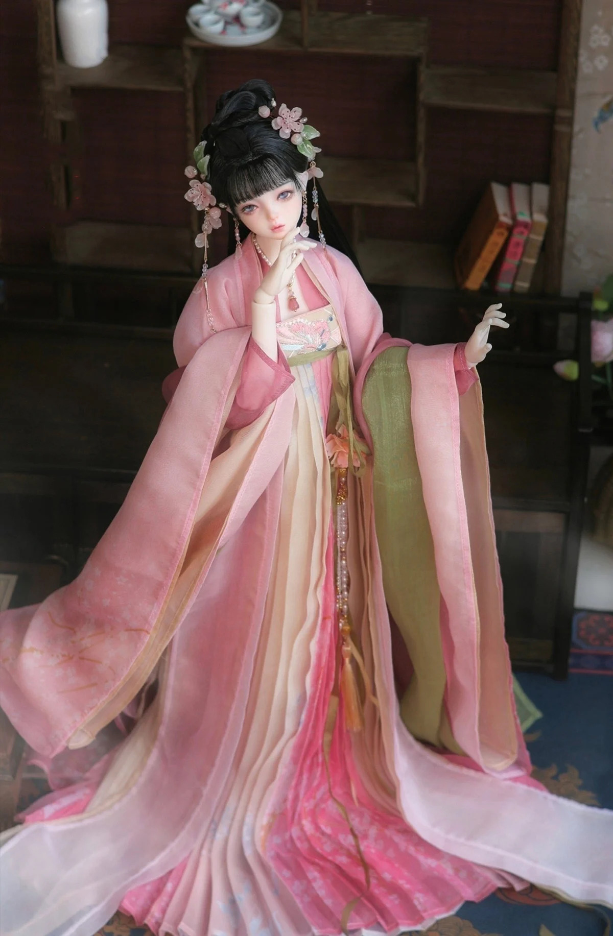 1/4 1/3 весы BJD китайский древний костюм Hanfu платье феи наряд для BJD/SD MSD SD13 большая девочка кукольная одежда аксессуары A1451