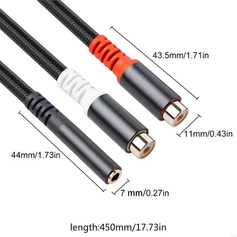 781e Phono до 3,5 мм кабеля 18 до фоно -музыки Y -шнур женский до женского адаптера для планшетов (art.: 3920cc32ef47f) - 3920cc32ef47f