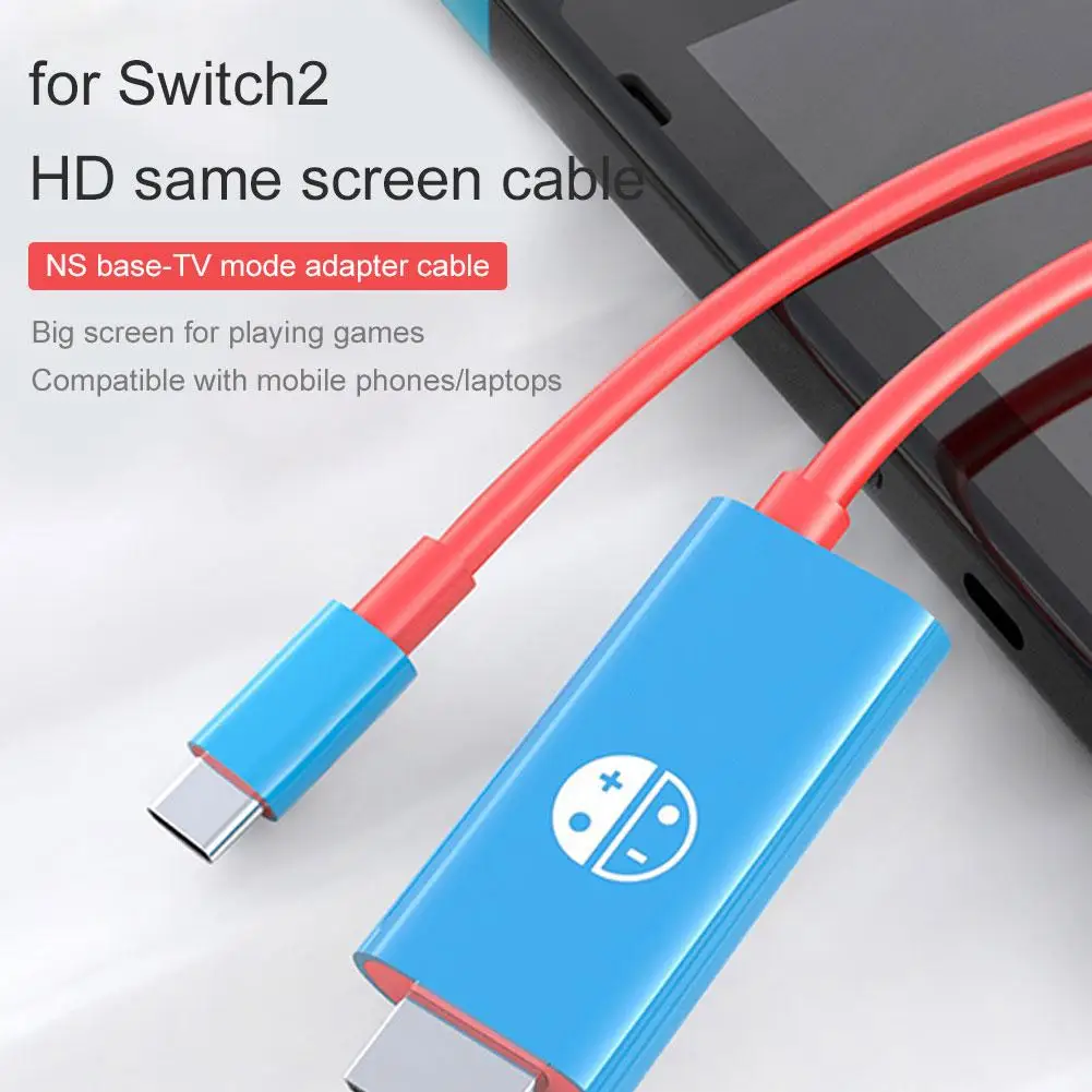 Фото Кабель-переходник USB C — HDMI для Nintendo 2, переходной кабель Type-C в HDMI для Switch 2, аксессуары, ТВ-кабель №5
